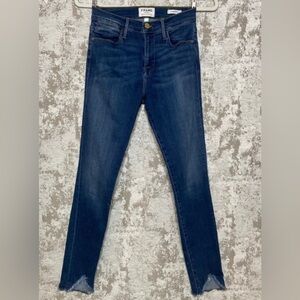 Frame Le High Skinny Triangle Hem Jeans
